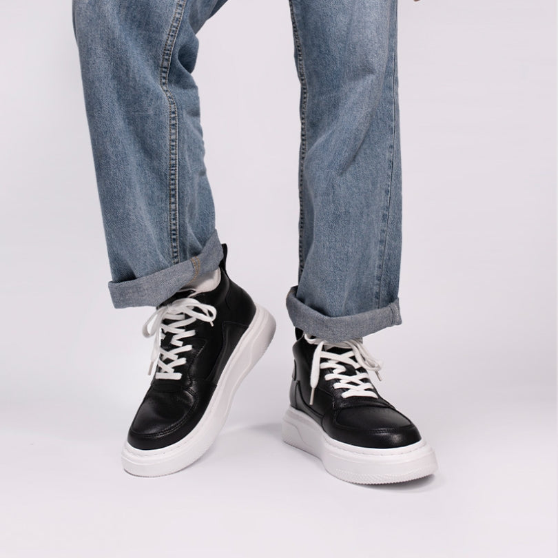 Sneaker Urban a Collo Alto Nebulosa con Rialzo +8 cm
