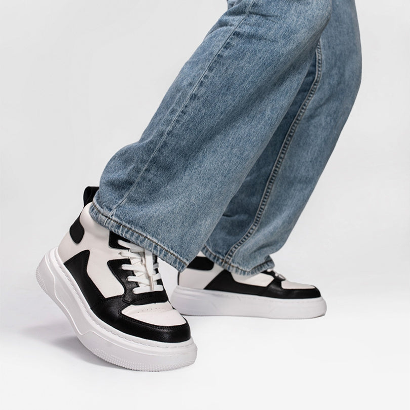 Sneaker Urban a Collo Alto Nebulosa con Rialzo +8 cm